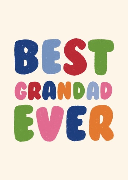 Cute Fathers Day Card - For Grandad - Best Grandad Ever created by Ella Goddard