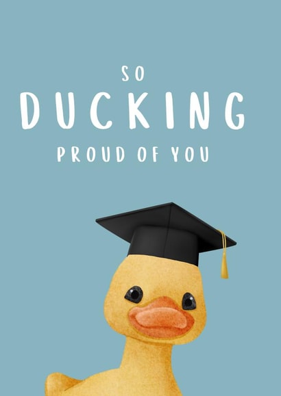 Funny and Sweet Graduation Card - So Proud created by Honeycomb Prints UK