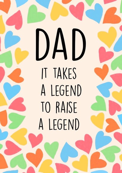 Cheeky Father's Day Card - It Takes a Legend To Raise A Legend created by Poppy & Mabel