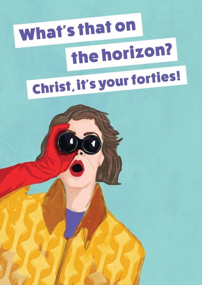 Funny Birthday Card - For Her - 40th created by Jane Katherine Houghton