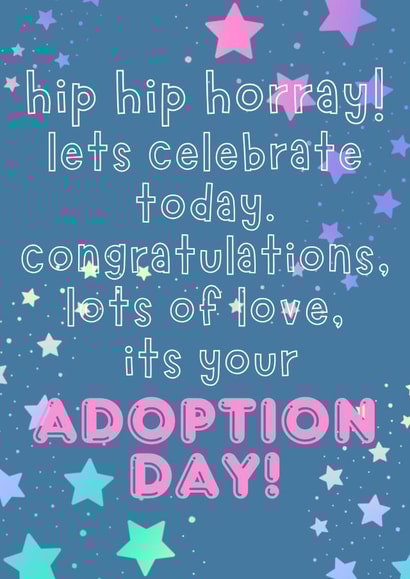 Cute celebration card for a special someone's adoption day created by Becky Grainger