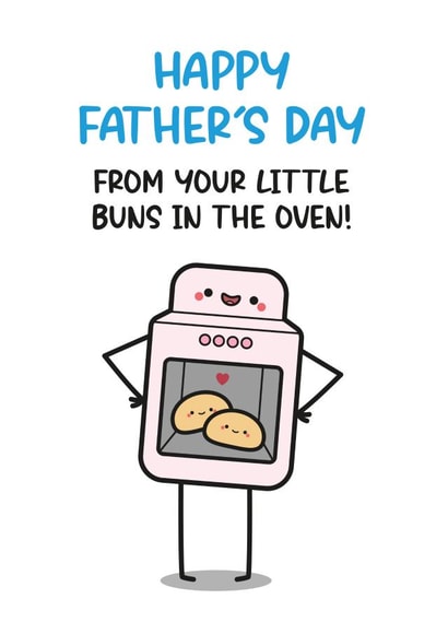 Cute Father's Day Card - From Twins - From the Bump created by Twisted Haggis