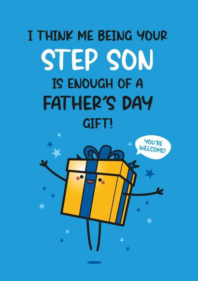 Funny Father's Day Card - For Step Dad - From Step Son created by Twisted Haggis