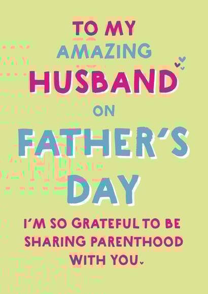 Heartfelt Fathers Day Card - For Husband - Grateful created by Wink Design - Michelle Roberts