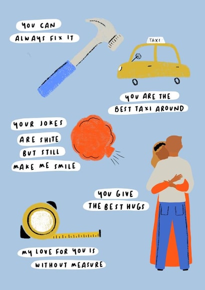 Heartfelt Fathers Day Card - From Daughter - Best Dad created by Duchess Plum