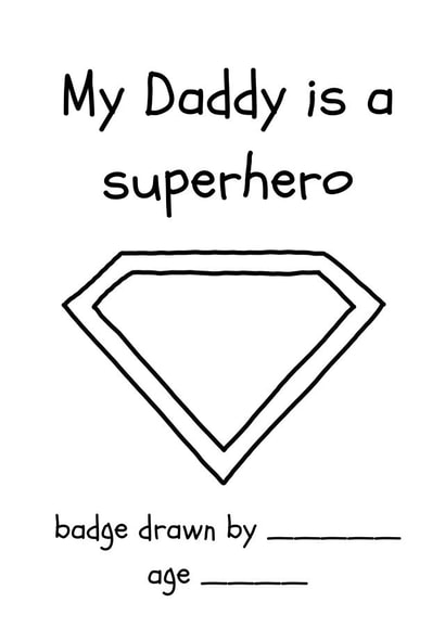 Cute Fathers Day Card - From The Kids - Personalise Colour In created by Amy (Hedgecards)