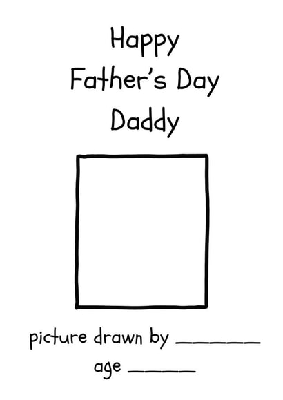 Heartfelt Father’s Day Card - Drawing Of Daddy - From The Kids created by Amy (Hedgecards)