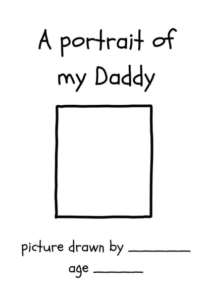 Cute Father’s Day Card - From The Kids - Portrait Of My Daddy created by Amy (Hedgecards)