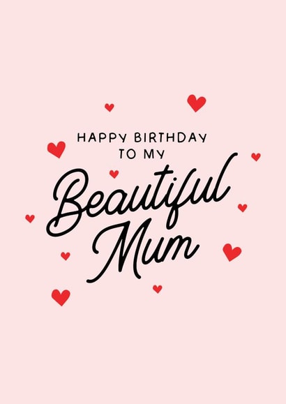 Classic Birthday Card - For Mum - Beautiful created by Puns and Needles