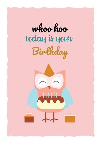 Birthday wish card in cute and funny way created by __ faiziest