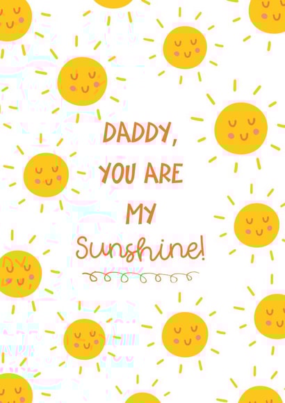 Cute Father's Day Card - Daddy You Are My Sunshine - From The Kids created by Krafty Kitsune