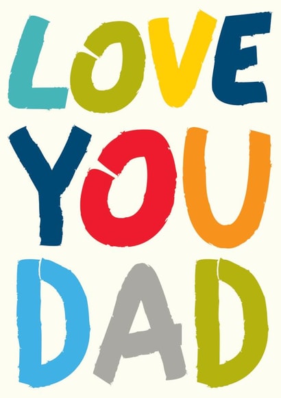 Classic Fathers Day Card - Love You Dad created by The Boy and the Bear