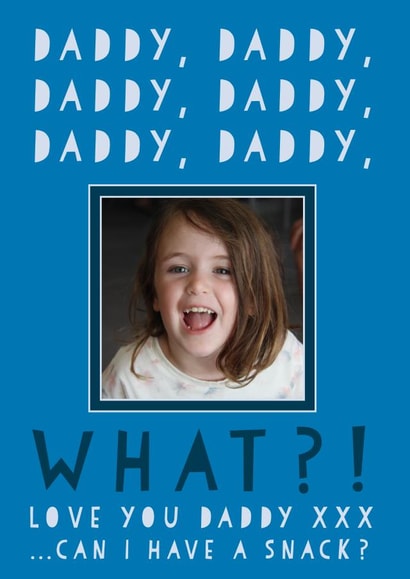 Cute Fathers Day Photo Card - Daddy, Daddy, Daddy - From The Kids created by Heather Alstead Design LTD
