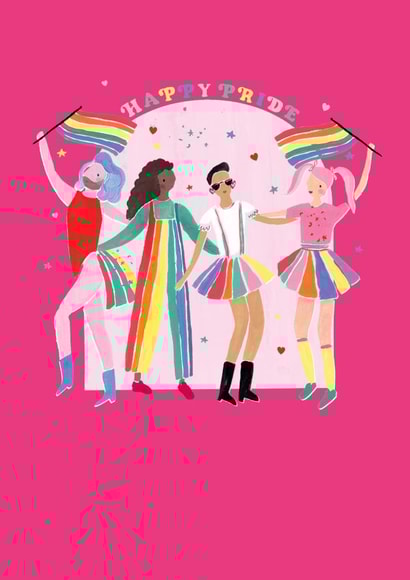 Fun Pride Card - Pride March - Happy Pride created by Hotchpotch 