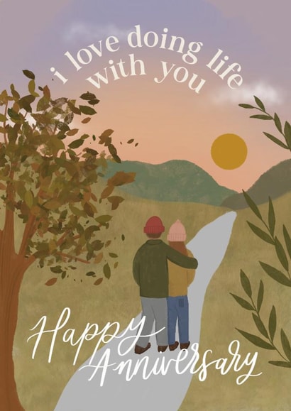 Pretty Anniversary Card - I Love Doing Life With You created by Ellice Owens Designs