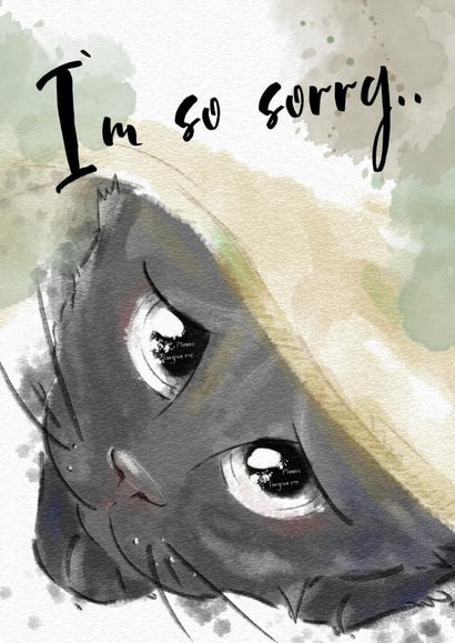 A touching postcard in case you are guilty created by Lovely pictures