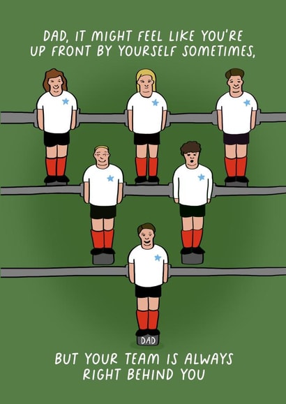 Heartfelt Father's Day Card - Football - Teamwork created by Pickled Prints