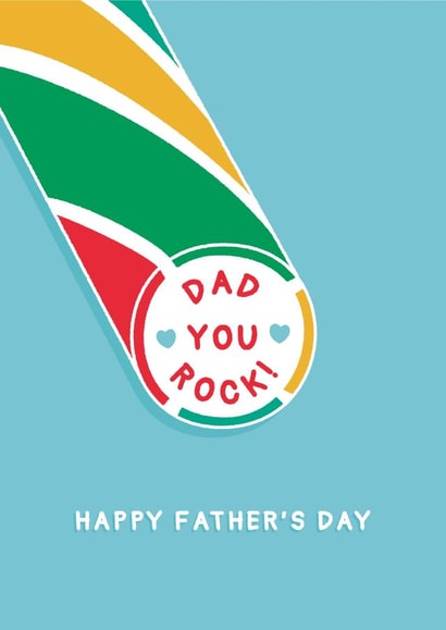 Funny Father's Day Card - For a Dad that Rocks! created by Sharon Armstrong Creative