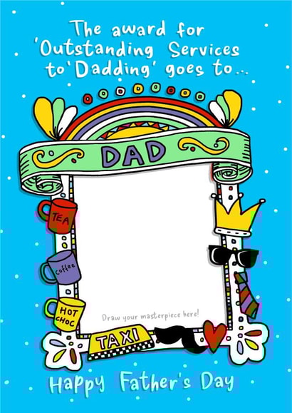 Heartfelt Father's Day Card - Drawing Of Daddy - From The Kids created by Emma Proctor