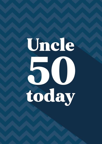 Classic Birthday Card - 50th - Uncle created by Quinton cards