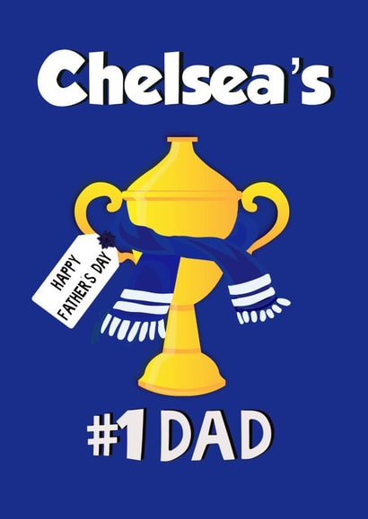 Chelsea’s #1 Dad- Father’s Day Football Card created by Kerrylovescards