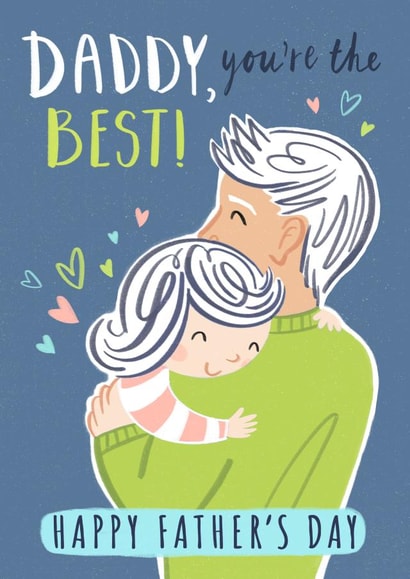 Heartfelt Father's Day Card - Hug - From Daughter created by Dalia Clark Design