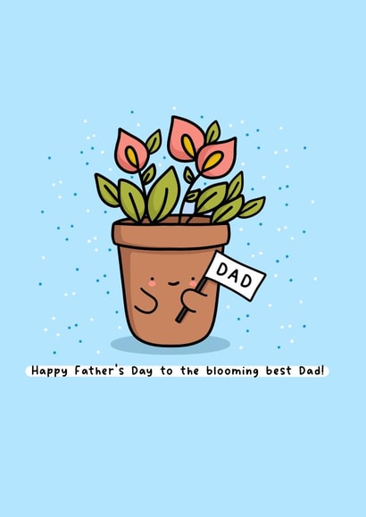 Cute Father's Day Card - Blooming Best Dad created by Rosalie Perl