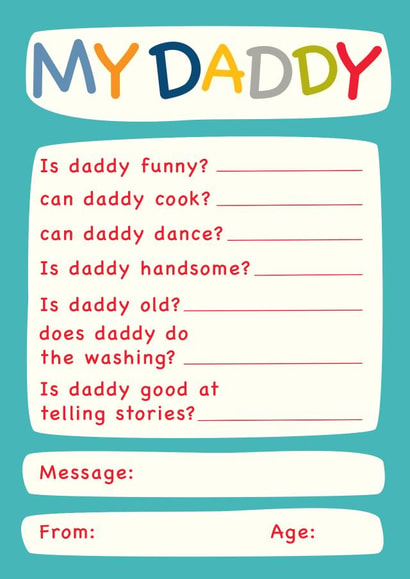 Cute Father's Day Card - Is My Daddy... created by The Boy and the Bear