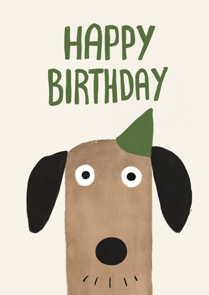 Cute Birthday Card - Party Dog created by Cozy Calm