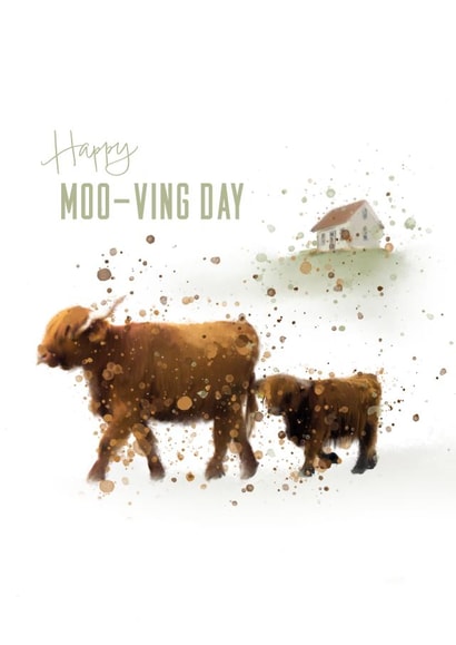 Happy moo-ving day! Celebrate moving house with this cute cow card created by Designs by Elena