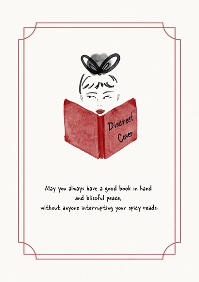 Cheeky Birthday Card- Book Nerd- Spicy Reads created by Quill and Palette