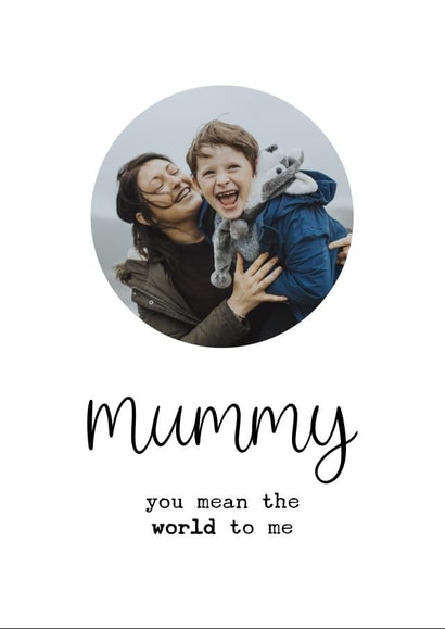Mummy Personalised Photo Card 48727 created by Kalm Lettering