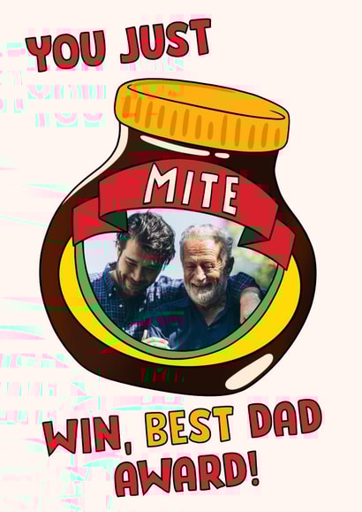 Funny Father's Day Card - Marmite - Best Dad Award created by Lisa Wardle