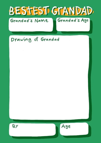 Cute Father’s/Birthday Card - Bestest Grandad - Make Your Own Card created by Nicola Watson