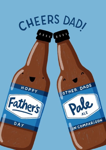 Cute Father’s Day Card - Pale Ale - Cheers Dad! created by Nicola Watson