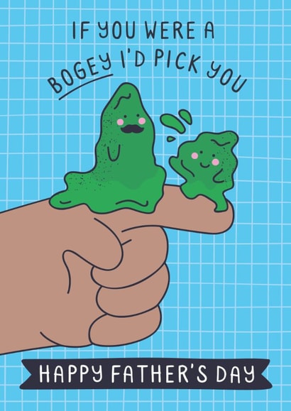 Funny & Cute Father's Day Card - Bogey Dad & Son created by Creative Joy