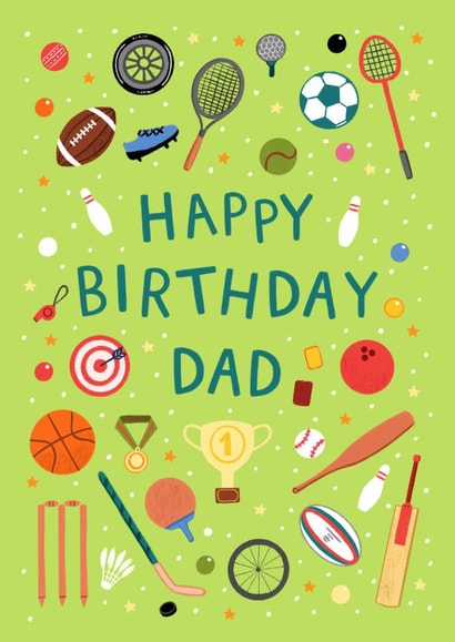 Sports Happy Birthday Card For Dad created by Pear Tree Press