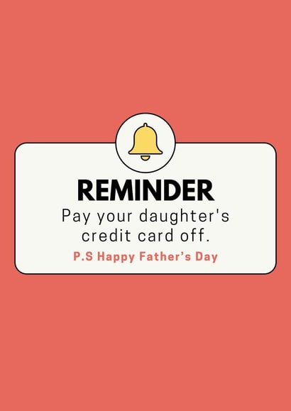 Daughters Credit Card Father's Day created by Tanya Pyrka