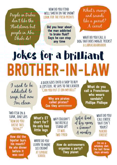 Funny Birthday Card - Brother in Law - Brilliant Jokes created by Paper Plane