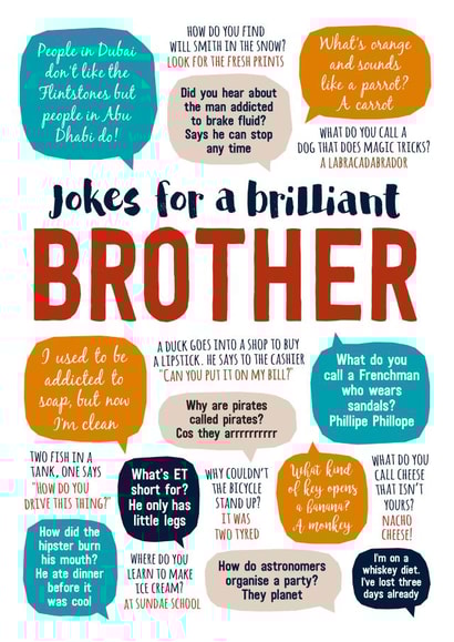 Funny Birthday Card - Brother - Brilliant Jokes created by Paper Plane
