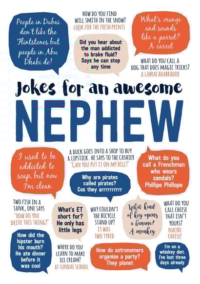 Funny Birthday Card - Nephew - Brilliant Jokes created by Paper Plane