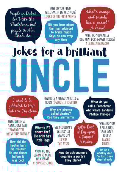 Funny Father's Day/Birthday Card - Uncle - Brilliant Jokes created by Paper Plane