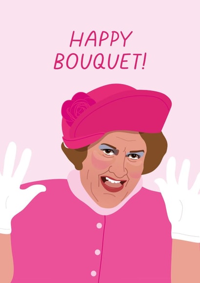 Happy Bouquet! Hyacinth Bucket from Keeping Up Appearances Birthday Card created by @veryarshshop