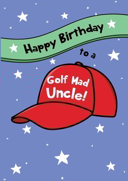 Fun Birthday Card - Golf Mad Uncle created by @Laura Lonsdale Designs