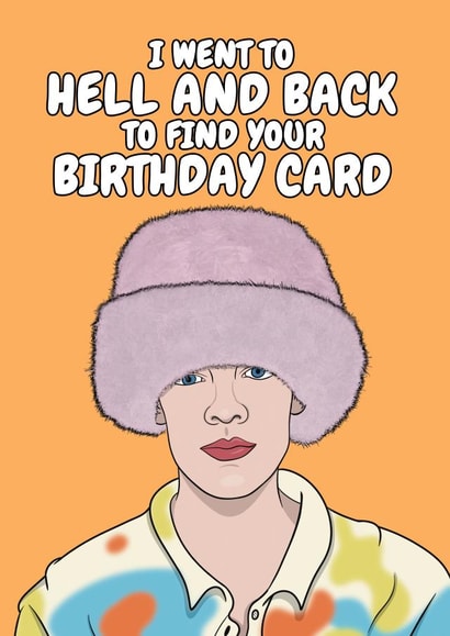 Funny Eurovision Birthday Card - Switzerland Nemo - Hell And Back created by @Cupsie's Creations