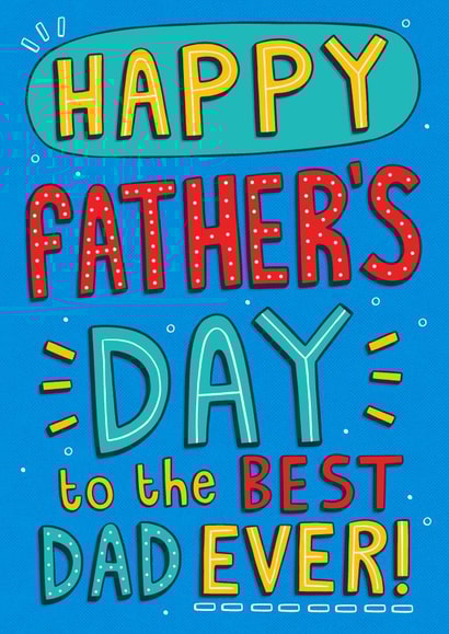 Classic Father's Day Card - Best Dad Ever created by Damien Barlow