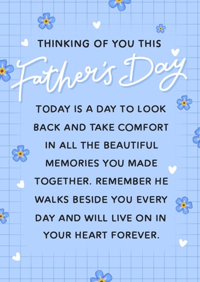 Heartfelt Father's Day Card - Bereaved Dad created by katie illustrated