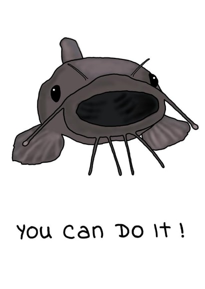 The You Can Do It Catfish Any Occasion Card created by Random.Betty
