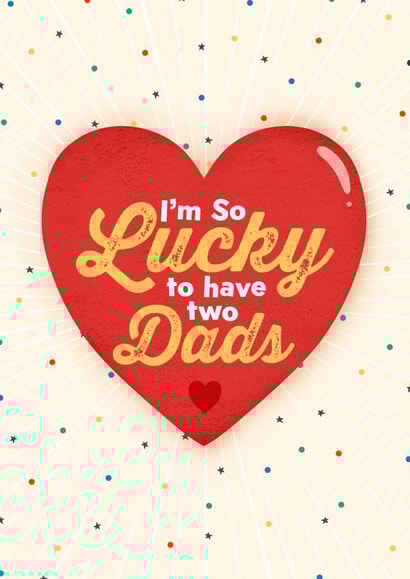 LGBTQ+ Two Dads Father's Day Card created by Kamiya Chirodian