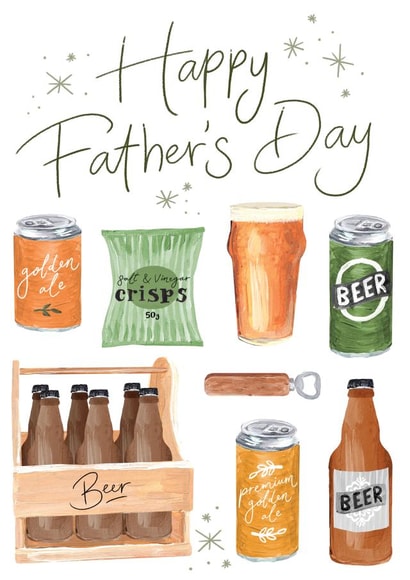 Ale & Lager, Pub Pint Of Beer - Father's Day Card For Dad or Grandad created by Making Meadows Ltd
